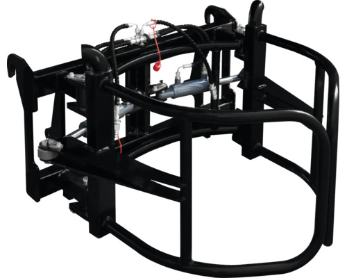 Hydraulische Ballenzange als Anbaugerät für Frontlader