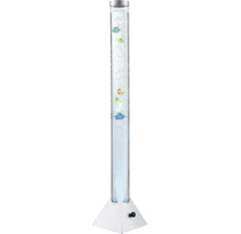 LED-Wassersäule mit sprudelnden Luftblasen und bunten Deko-Fischen, stabiler Standfuß.