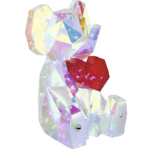 Dekorative Leuchte in Koala Form mit Herz im Facetten Design aus Acryl