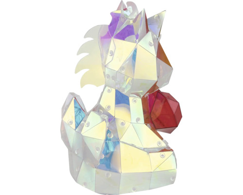 Dekorative Einhorn Figur im geometrischen Facettendesign aus Acryl