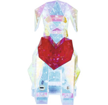 Beleuchtete Acryl-Hundefigur mit Herz