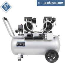 Hyundai Leise-Kompressor mit zwei Motoren, fahrbar auf Rädern, geräuscharm mit 67 Dezibel in 7 Metern Entfernung.