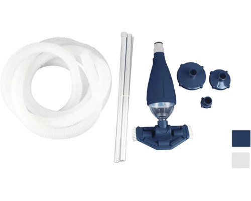 Poolreiniger Set mit Schlauch, Stange, Bürstenkopf und Adaptern für die Poolpflege