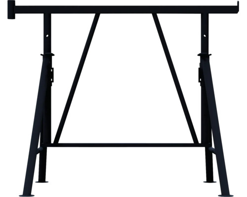 Höhenverstellbarer Arbeitsbock aus Metall.