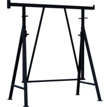 Höhenverstellbarer Gerüstbock aus Metall für Bau- und Renovierungsarbeiten.