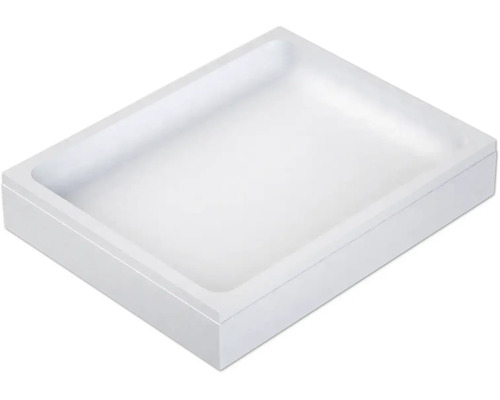 Rechteckige Duschwanne aus Sanitäracryl in flachem Design für das Badezimmer.