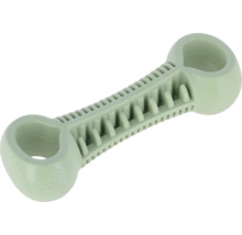 Hundespielzeug aus Gummi in Knochenform mit Dentalstrukturen für die Zahnpflege