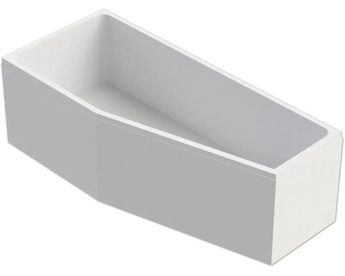Rechteckige Einbau Badewanne aus Mineralguss in moderner Form