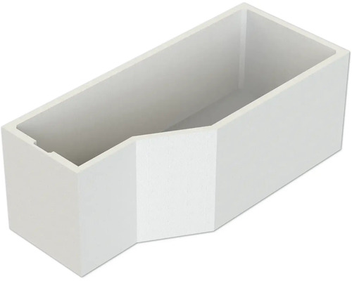 Rechteckige Badewanne mit Schürze in moderner Form