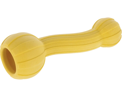 Hundespielzeug aus Gummi mit Rillenstruktur in Knochenform