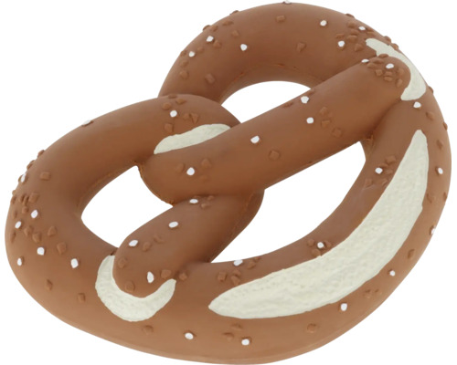 Hundespielzeug in Form einer Brezel aus robustem Material