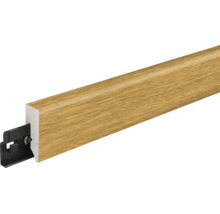 Sockelleiste mit Holzoptik und integriertem Befestigungssystem