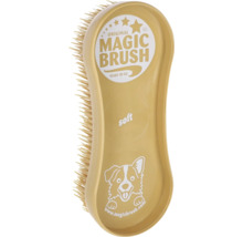 Weiche Fellbürste für Hunde mit Aufdruck von Magic Brush.