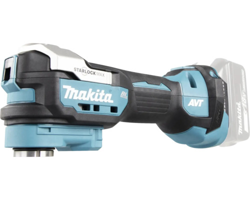 Akku-Multitool Makita mit bürstenlosem Motor, Starlock Max Werkzeugaufnahme und Anti-Vibrations-Technologie.