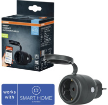 OSRAM SMART+ Compact Outdoor Plug EU, smarte Außensteckdose mit Energiemesser und Klappdeckel, kompatibel mit SMART HOME by hornbach.
