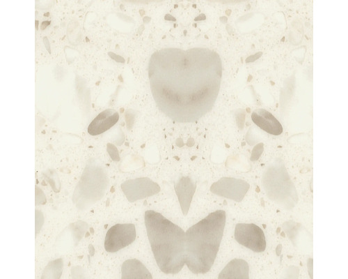 Fliese in Terrazzo Optik mit eingebetteten Gesteinspartikeln