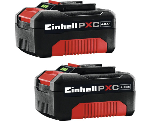 Zwei Einhell Power X Change Akkus mit 4.0 Amperestunden Kapazität für Elektrowerkzeuge