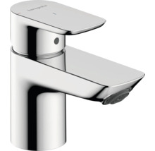 Hansgrohe Waschtischarmatur mit Einhebelmischer in glänzender Metalloptik für das Badezimmer