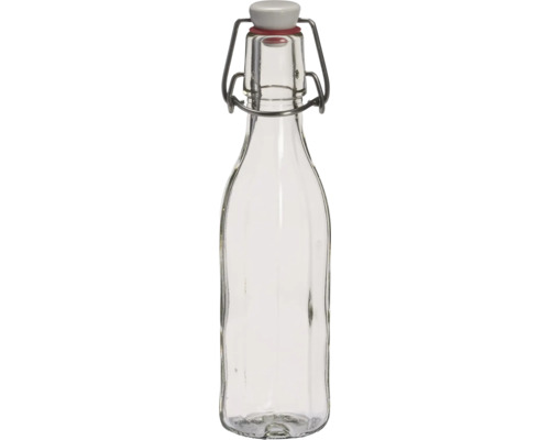 Durchsichtige Glasflasche mit Bügelverschluss zum Aufbewahren von Lebensmitteln