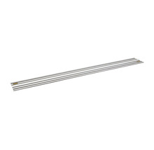 DeWalt Führungsschiene aus Aluminium mit schwarzen Gleitstreifen für präzise Schnitte.