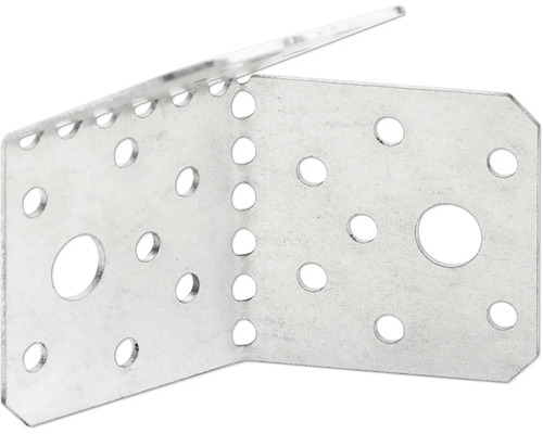Winkelverbinder aus Metall mit Lochungen zur stabilen Holzverbindung
