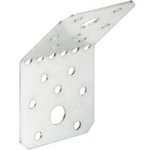 Winkelverbinder aus Metall mit zahlreichen Lochungen zur stabilen Befestigung von Holzkonstruktionen