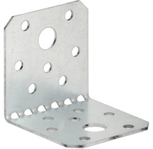 Winkelverbinder aus Metall mit zahlreichen Lochungen zur Holzverbindung