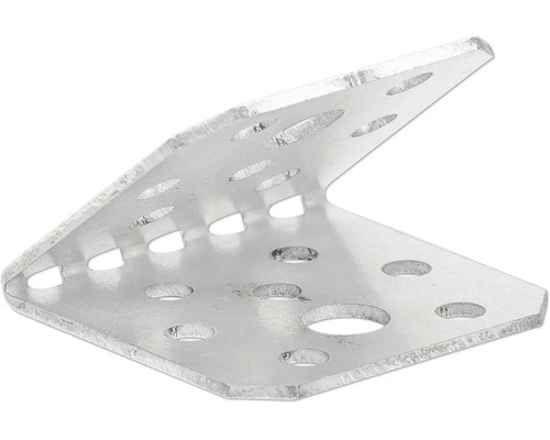 Winkelverbinder aus Metall mit mehreren Lochungen zur Holzverbindung