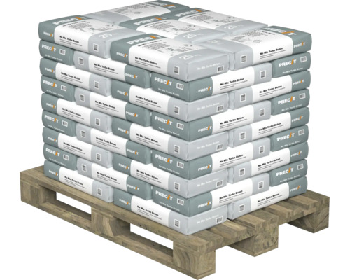 Palette mit Precit No Mix Turbo Beton Saecken je 25 Kilogramm