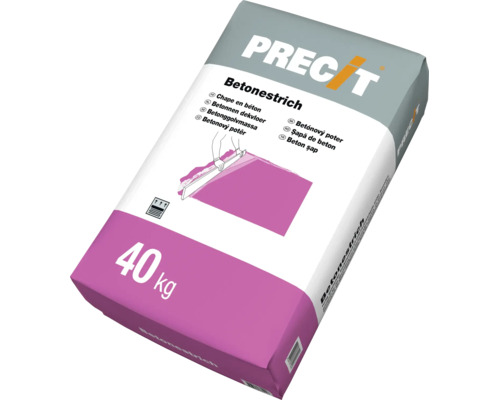 Precit Betonestrich in einem 40 Kilogramm Sack fuer professionelle Bodenarbeiten.