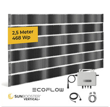 EcoFlow Sunbooster Vertical plus Solarmodul mit Wechselrichter, 2,5 Meter Länge und 468 Watt-Peak Leistung.