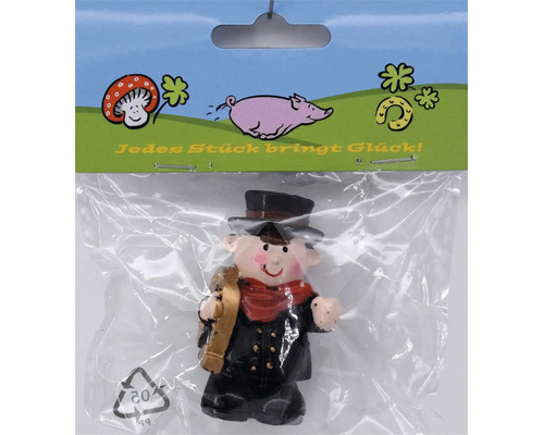 Schornsteinfeger Glücksbringer Figur in Verpackung