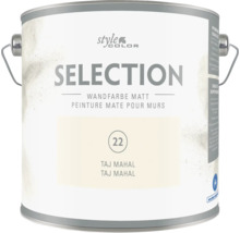 styleCOLOR SELECTION Wandfarbe matt Taj Mahal in der Farbe Nummer 22 als hochwertiger Dispersionsfarbeimer