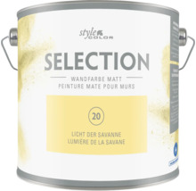 Eimer Style Color Selection Wandfarbe matt im Farbton Licht der Savanne