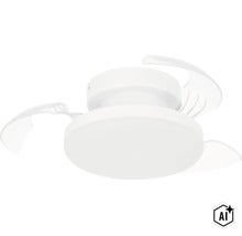 Deckenventilator mit integrierter LED Beleuchtung und klappbaren Ventilatorflügeln (Image AI modified or generated)