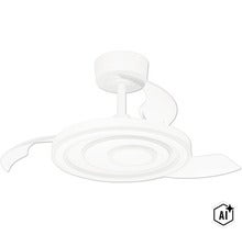 Deckenventilator mit Beleuchtung und ausklappbaren Flügeln für moderne Innenräume (Image AI modified or generated)