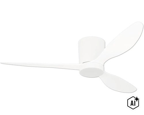 Deckenventilator mit drei Flügeln zur Raumkühlung (Image AI modified or generated)