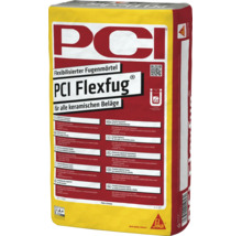 PCI Flexfugenmörtel für keramische Beläge im Innen und Außenbereich, Sackware für Wand und Boden, Fugenbreite 3 bis 15 Millimeter.