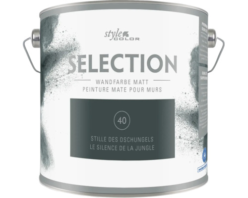 Style Color Selection Wandfarbe matt im Farbton Stille des Dschungels in der Dose