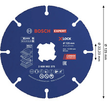 Bosch Expert Carbide Multi Material Trennscheibe für Winkelschleifer mit X-Lock Aufnahme, Durchmesser 125 Millimeter.