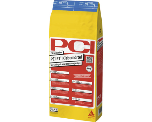 PCI FT Fliesenkleber Klebemörtel fuer Steingut und Steinzeugbelaege 5 Kilogramm Sack