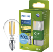 Philips LED Tropfenlampe E14 2,3 Watt entspricht 40 Watt warmweißes Licht 2700 Kelvin