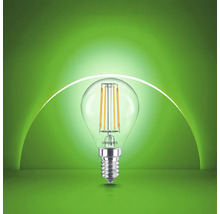 Philips LED Filament Tropfenlampe E14 mit klarer Glaskolbenoptik