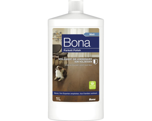 Bona Parkett Polish matt 1 Liter Flasche zum Schutz von Holzboeden