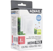 AQUAEL Media Pack Filterkartuschen für Aquarienfilter FZN PRO, VERSA PRO und NEO, Packung mit 3 Stück Ersatzfiltermedien für klares Wasser.