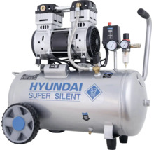 Hyundai Super Silent Kompressor mit Kessel und Manometer für Druckluftwerkzeuge