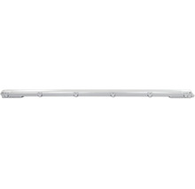 LED Feuchtraumwannenleuchte länglich mit Abdeckung und Halteclips zur Wand oder Deckenmontage