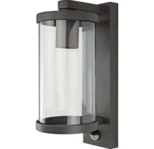 Moderne Außenwandleuchte mit Bewegungsmelder aus Metall und Glas