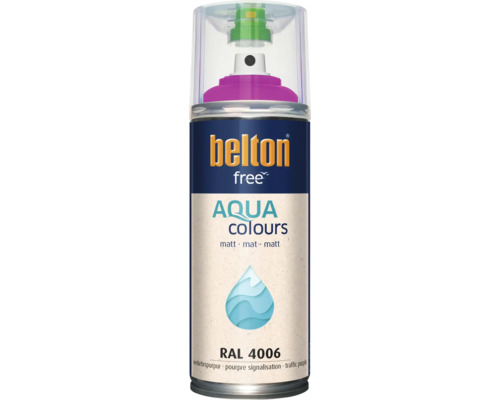 Belton Free Aqua Colours Sprühlack in Verkehrs-Purpur matt, RAL 4006, wasserbasiert