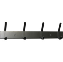 Wandgarderobe aus Metall mit vier Haken zur Wandmontage
